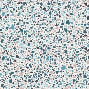 Terrazzo seamless pattern. Surface texture of decorative granite tiles. Stone colored mosaic Vector background.